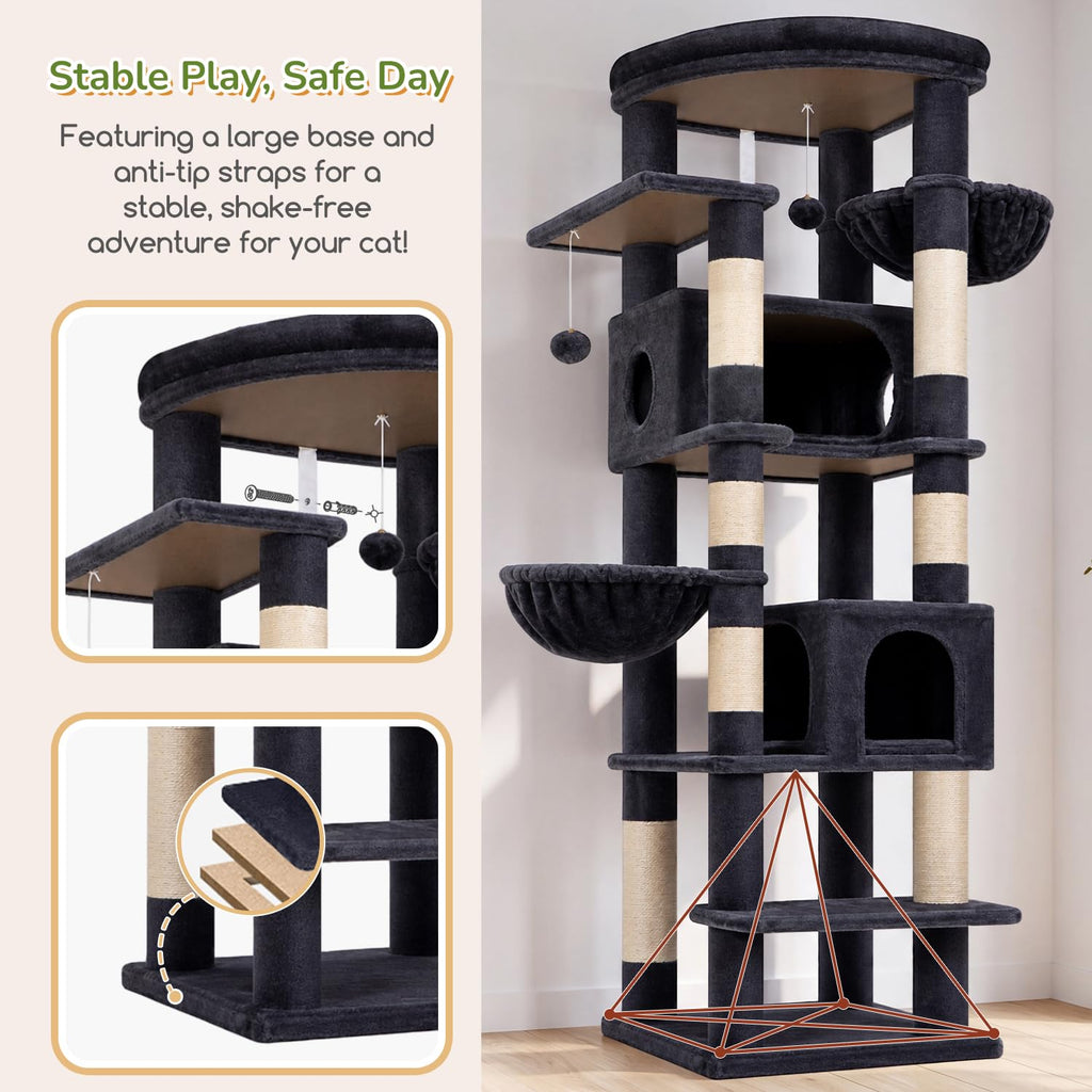 74in Heavy Duty Cat Tree Tower K442