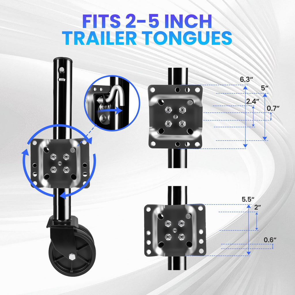 2000 lbs Dual Wheel Trailer Jack O92592