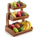 3 Tier Acacia Wood Fruit Basket R6858