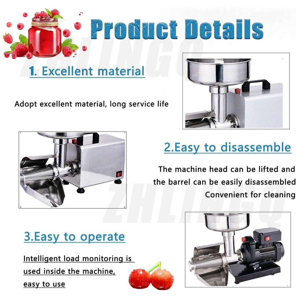 450W Stainless Steel Electric Tomato Strainer K27698