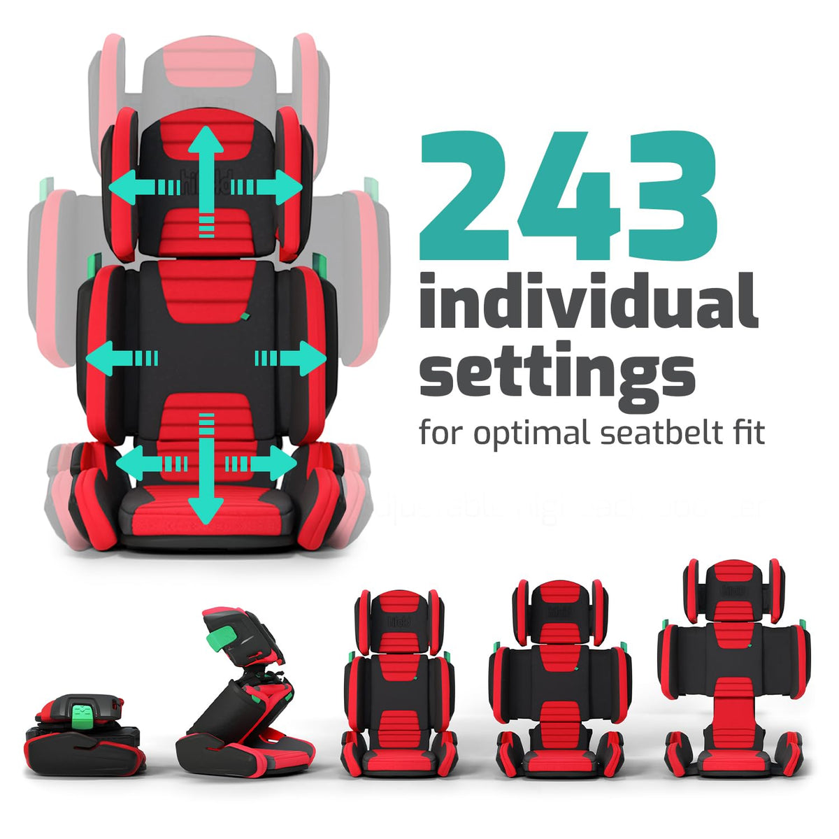 Adjustable Kids High Back Booster Car Seat H525571