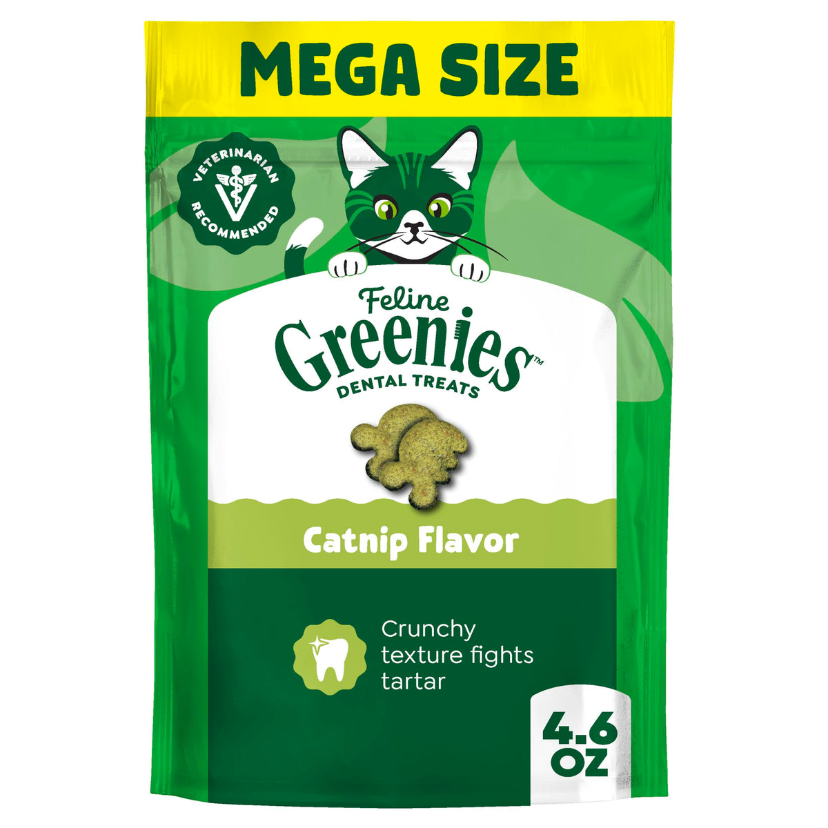 Catnip Flavor Dental Cat Treats 4.6 oz I684844