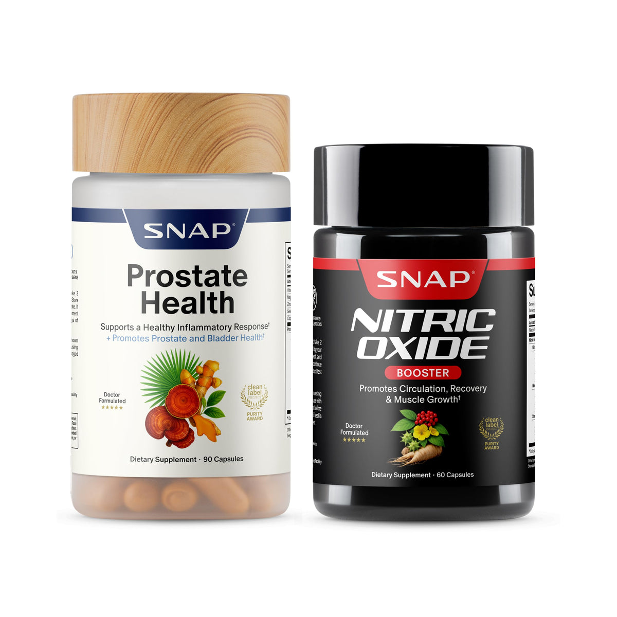 Prostate Health + Nitric Oxide Booster Bundle, 90+60 Caps T16538