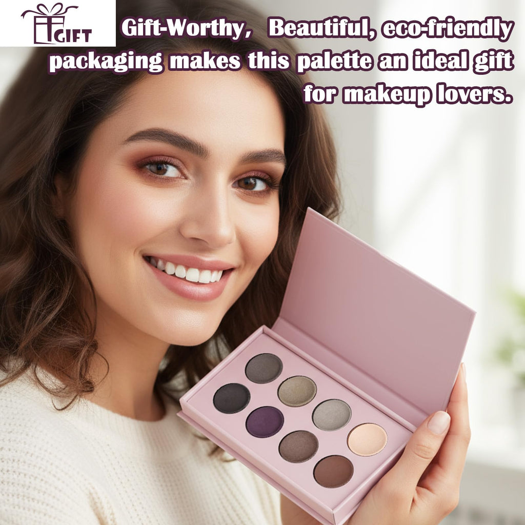 8 Color Nude Smokey Baked Matte Eyeshadow Palette E964388