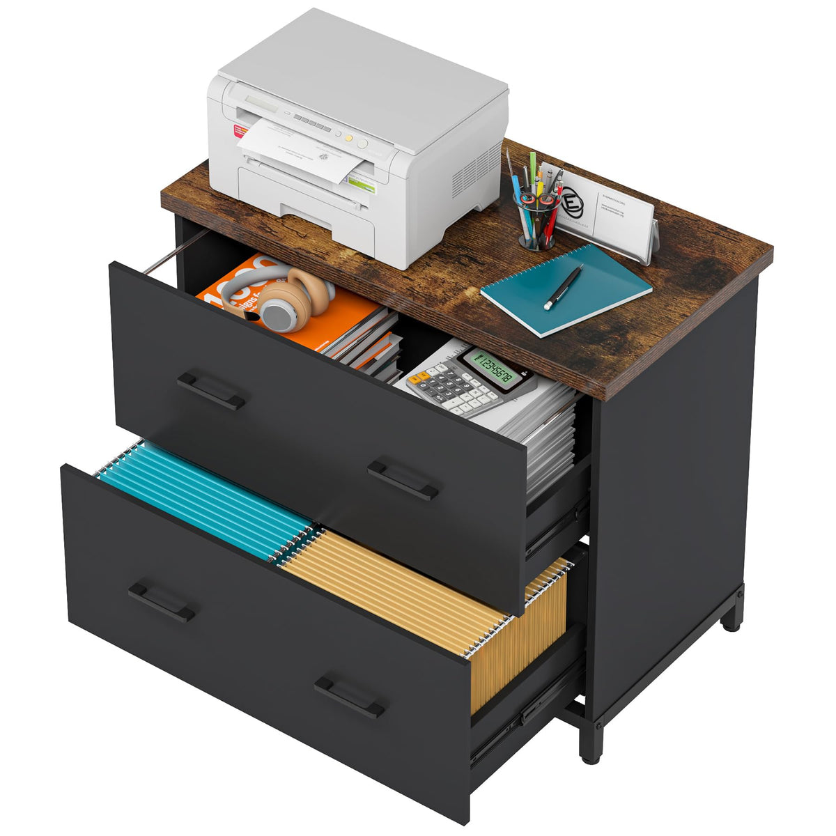 2-Drawer Wood File Cabinet A937