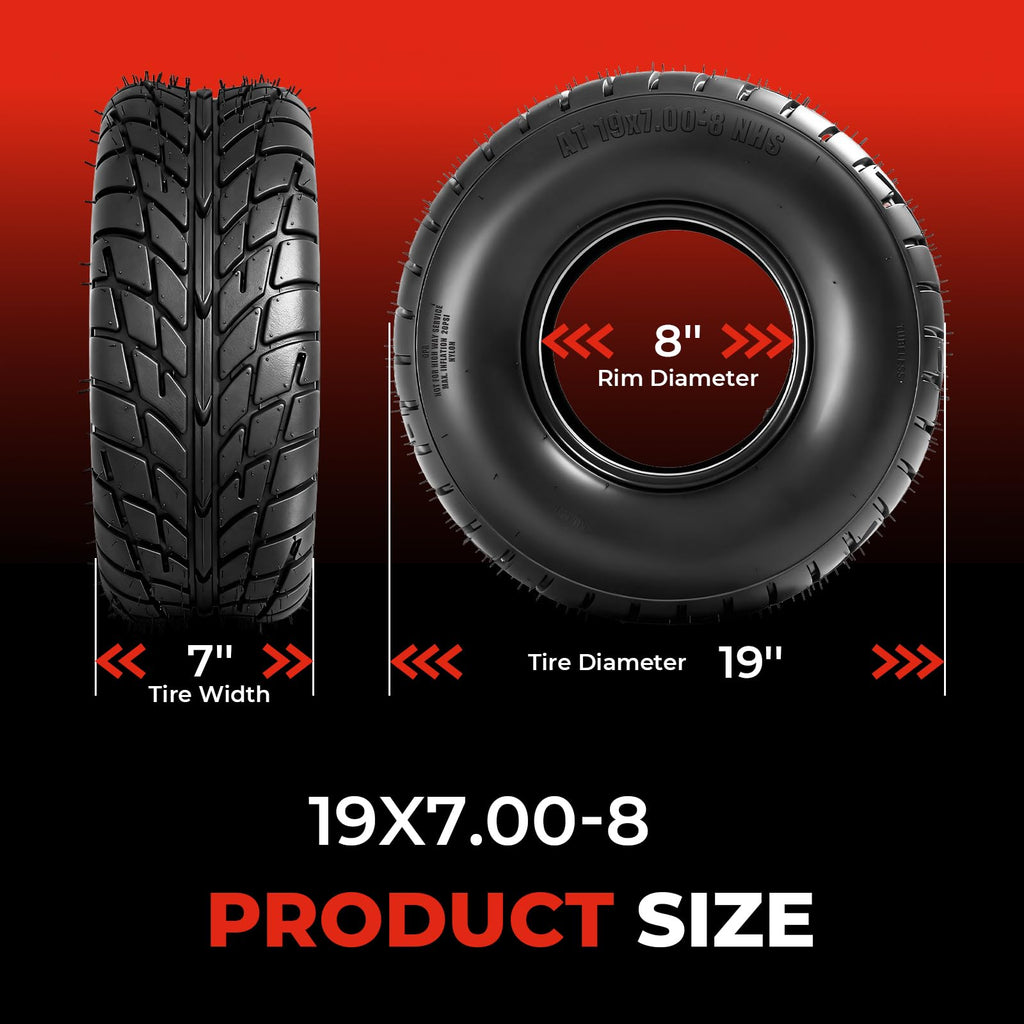 19x7-8 All-Terrain ATV UTV Tires Set of 2 P27437