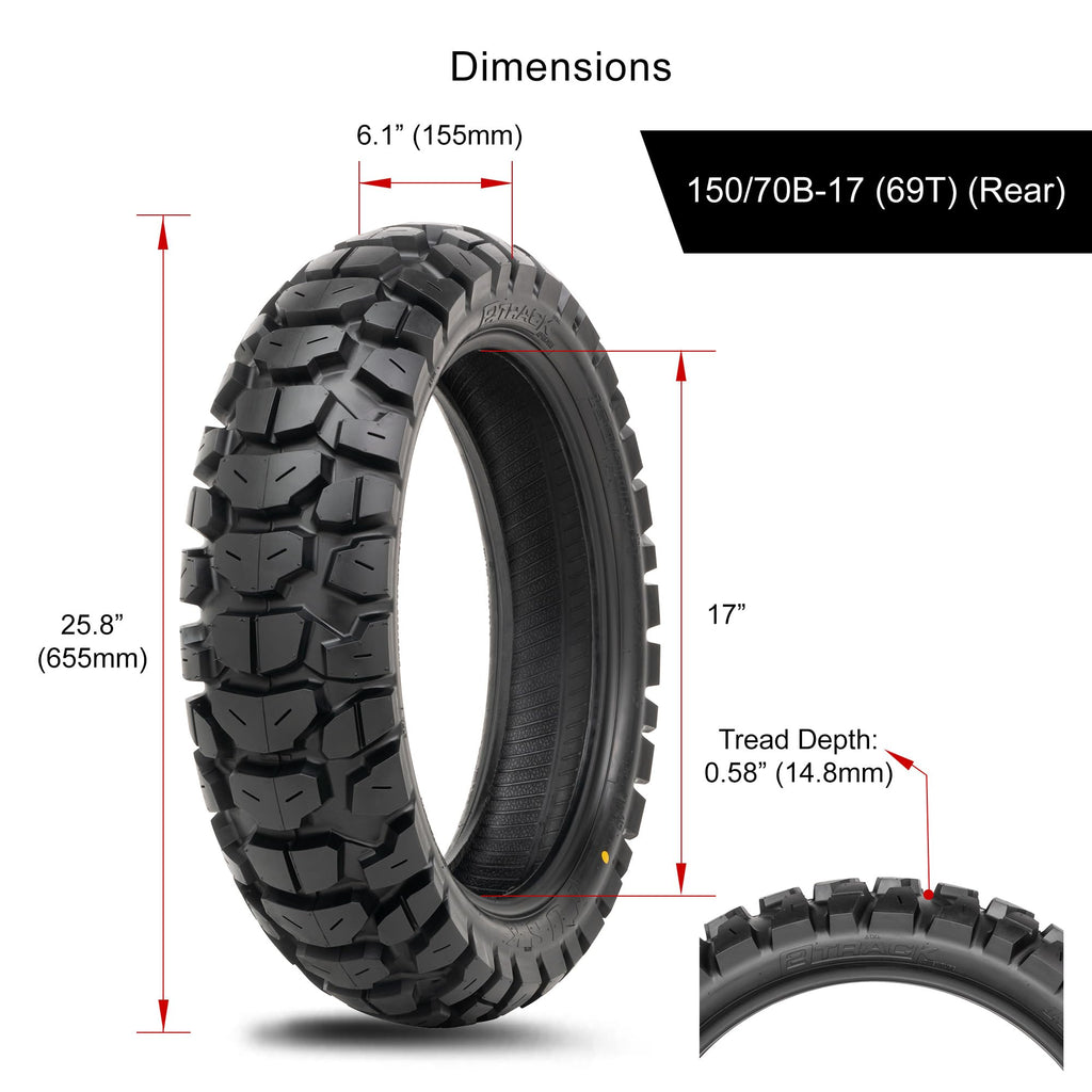 150/70B-17 Adventure Motorcycle Tire M4358