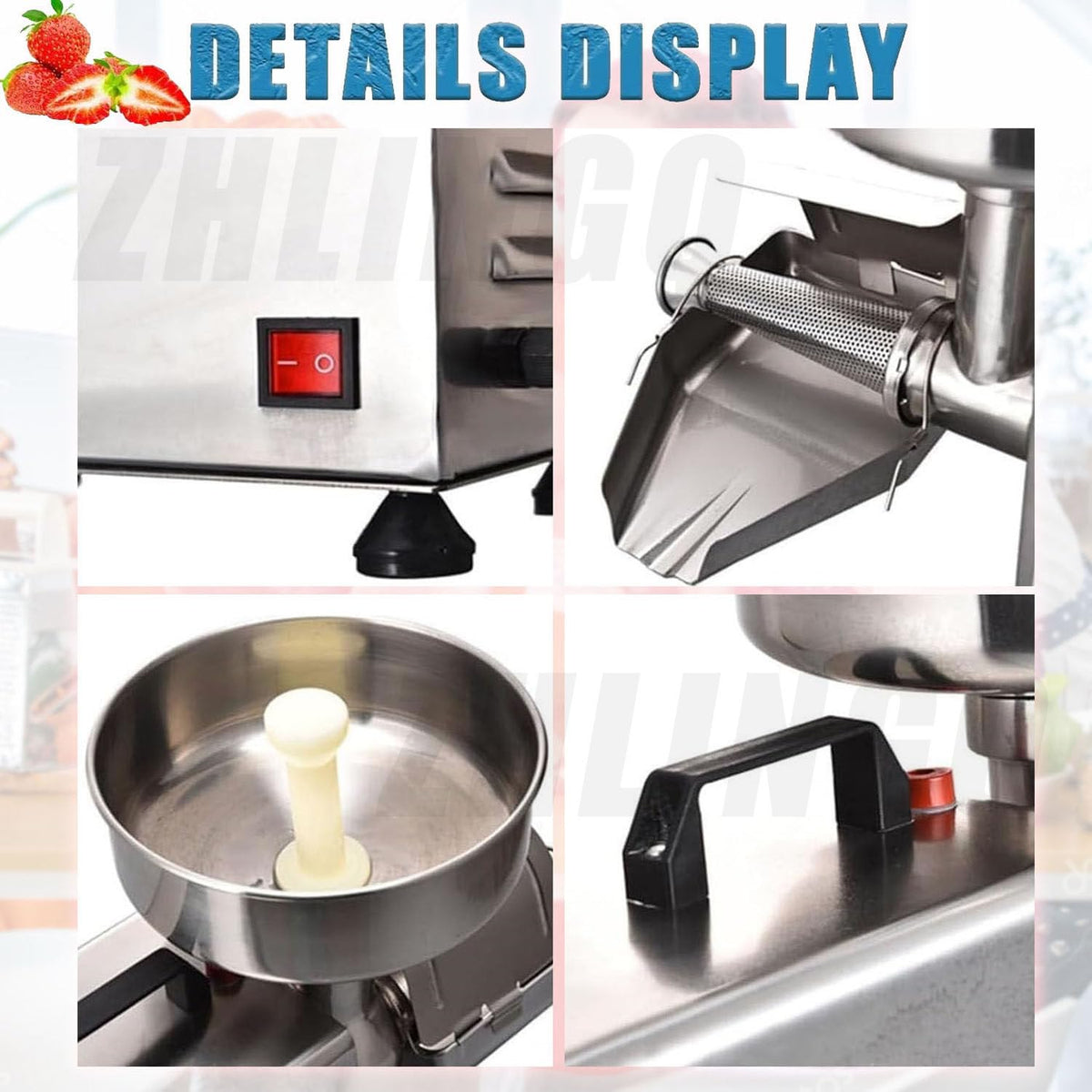 450W Stainless Steel Electric Tomato Strainer K27698