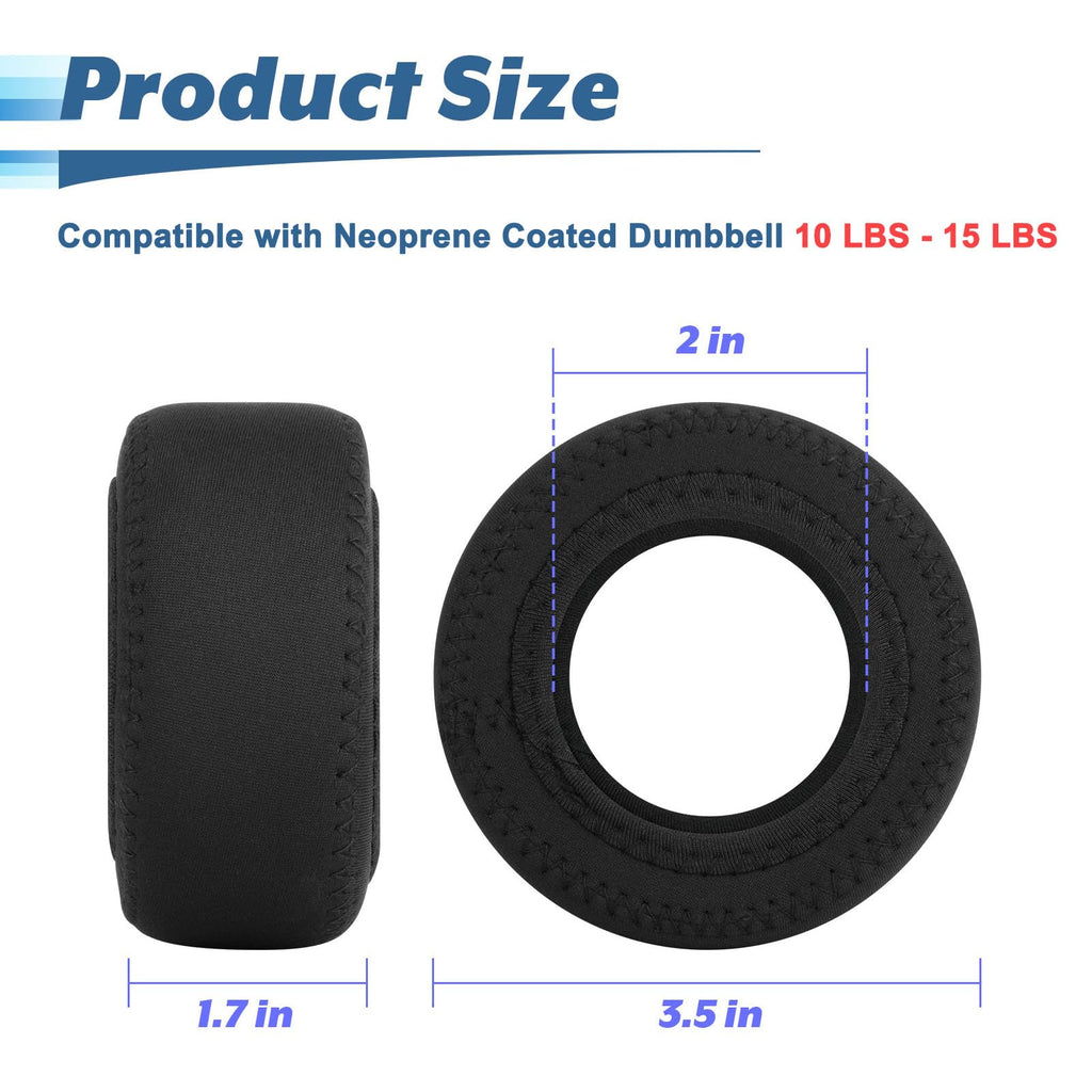 4 Pcs Neoprene Dumbbell Head Ends Protector Cover B64261
