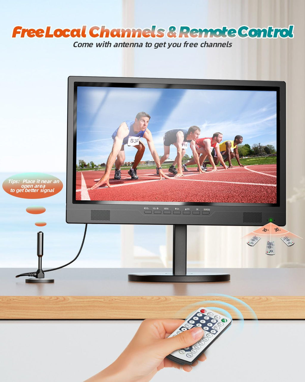 Portable TV with Antenna V9318