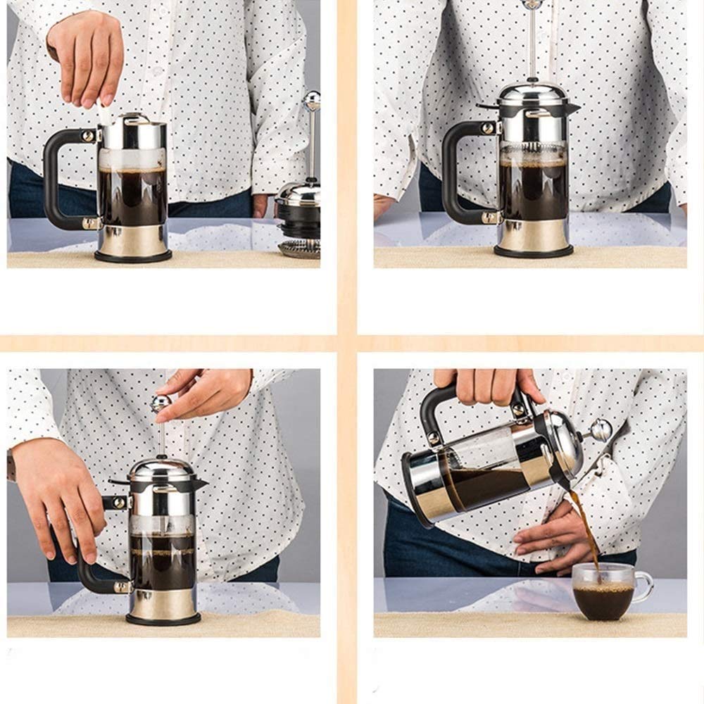 304 Stainless Steel Coffee Press 34 Ounce Y95937