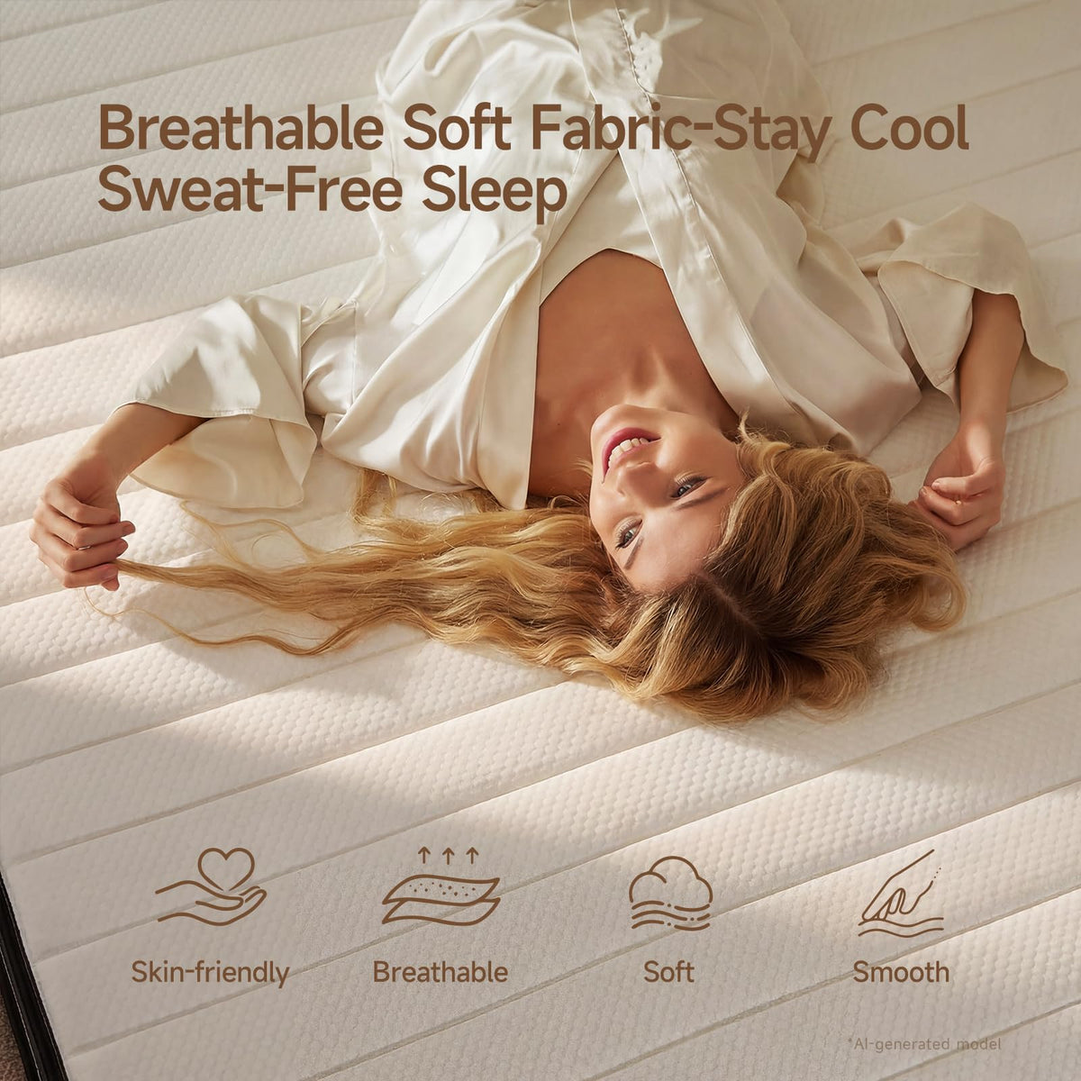 10 Inch Full Size Hybrid Mattress with Pocketed Coils & Gel Memory Foam B438