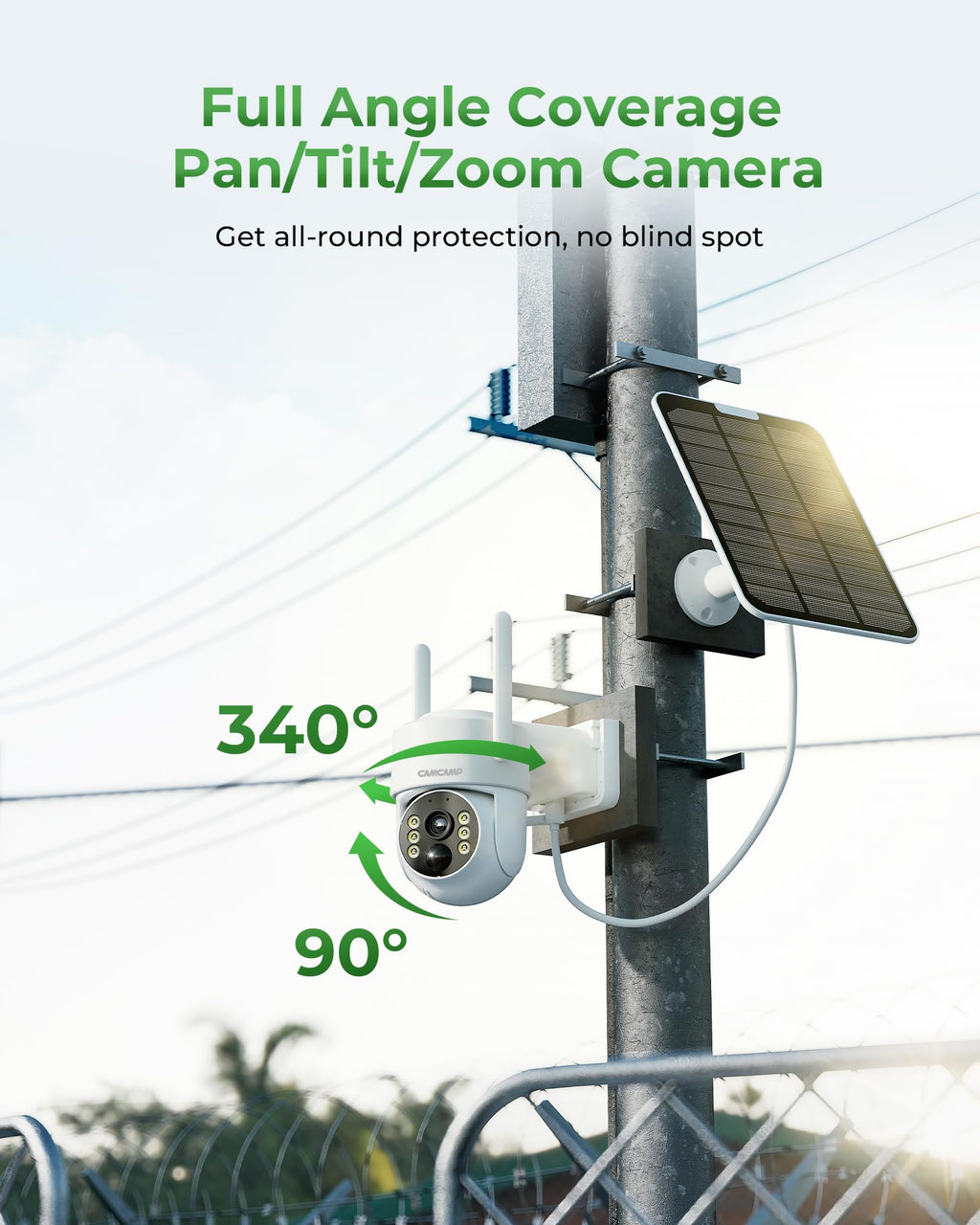 Solar Security Cameras Wireless Outdoor with 10" Monitor E351169