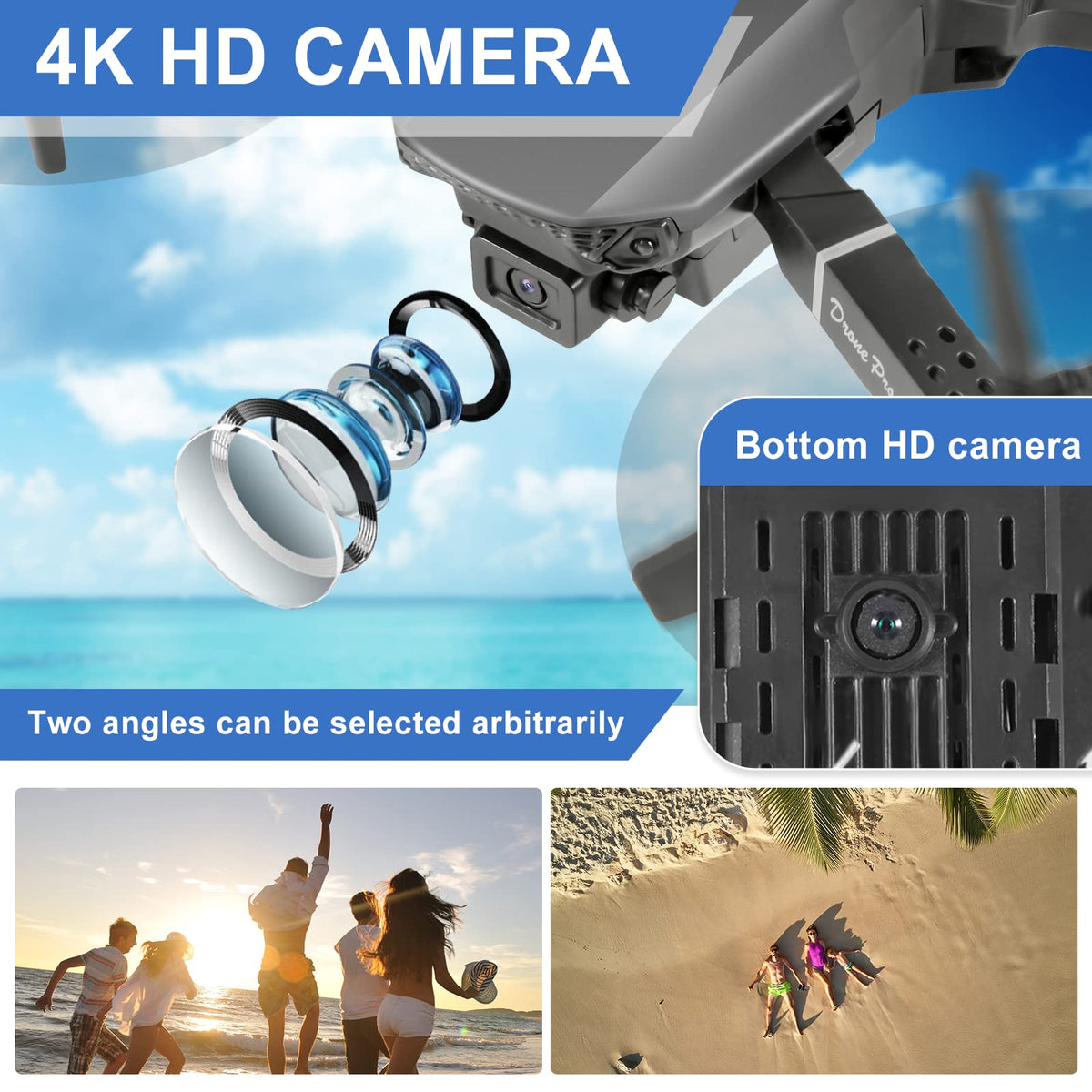 Foldable RC Quadcopter with 4K Dual Cameras J970