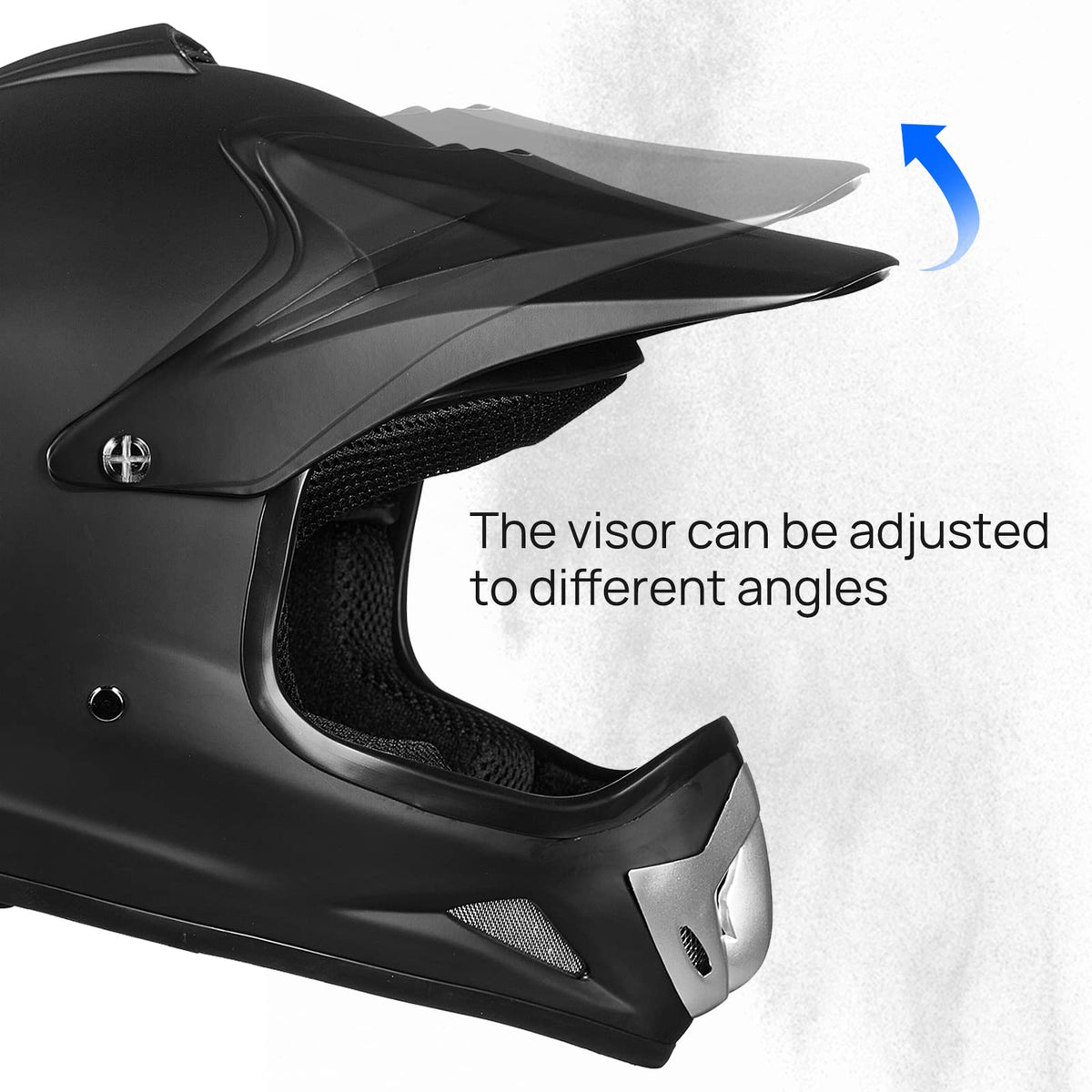 Youth Kids Full Face Motocross Helmet Matte Black S8012