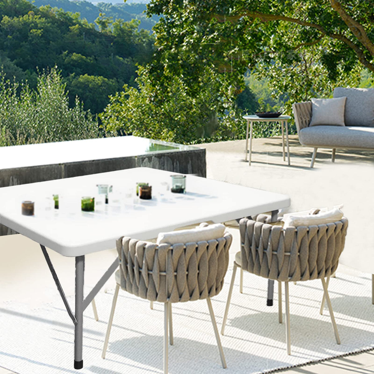 34" Square Folding Table N493