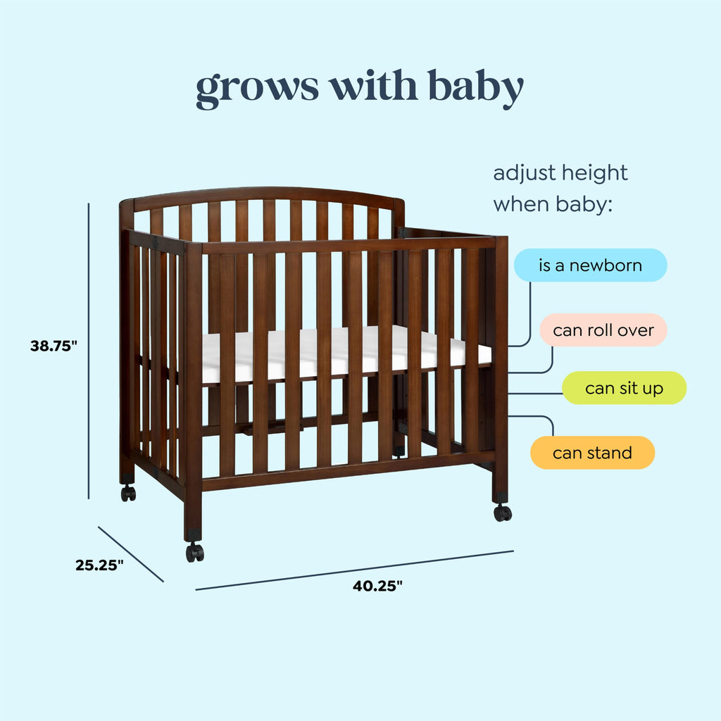 Espresso 3-in-1 Convertible Mini Crib D7381
