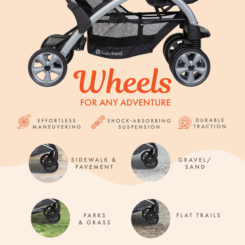Khaki 3 Pc Double Stroller & 2 Car Seats N440601