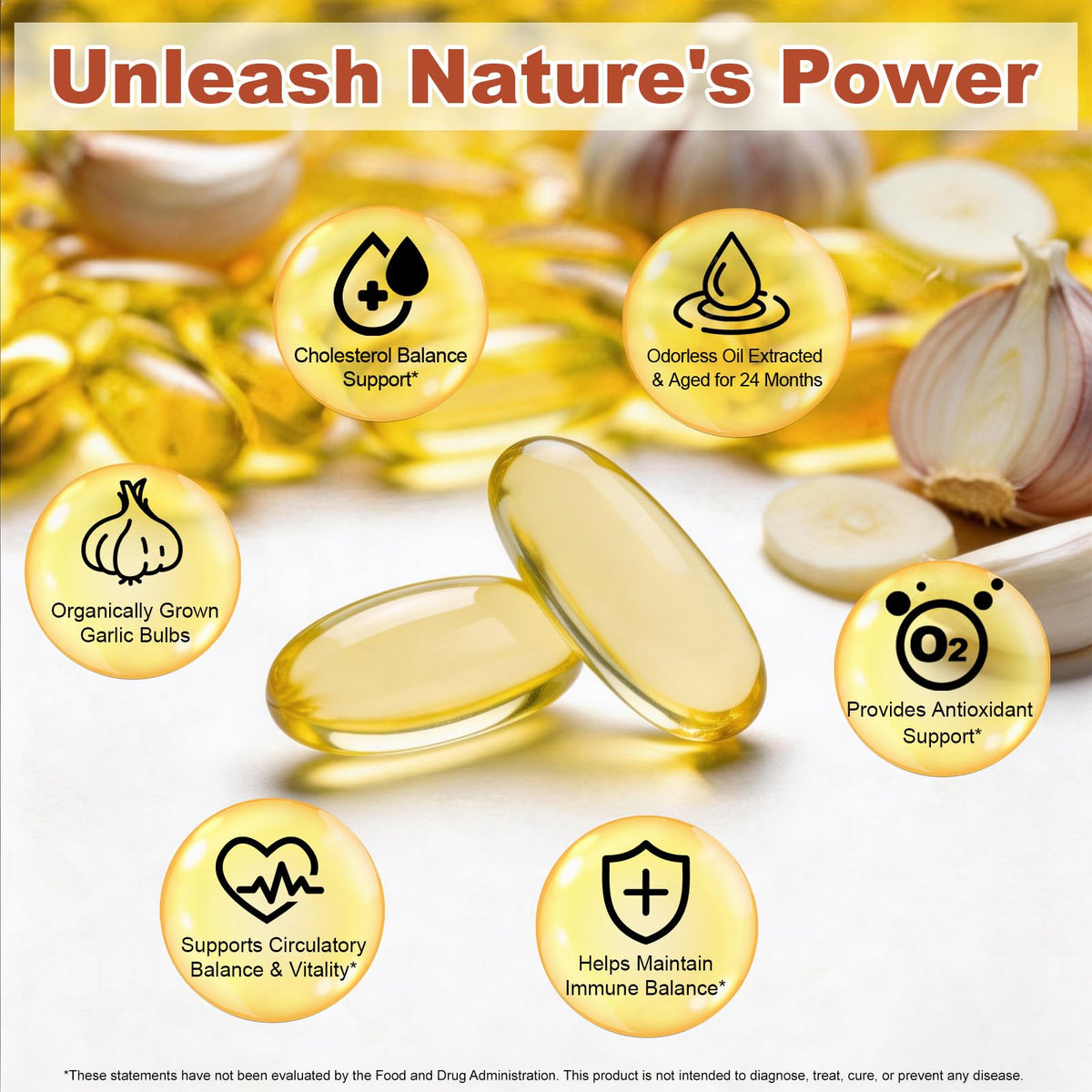 Aged Garlic Extract Capsules 15:1 Concentrated Formula 2 Pack M9745
