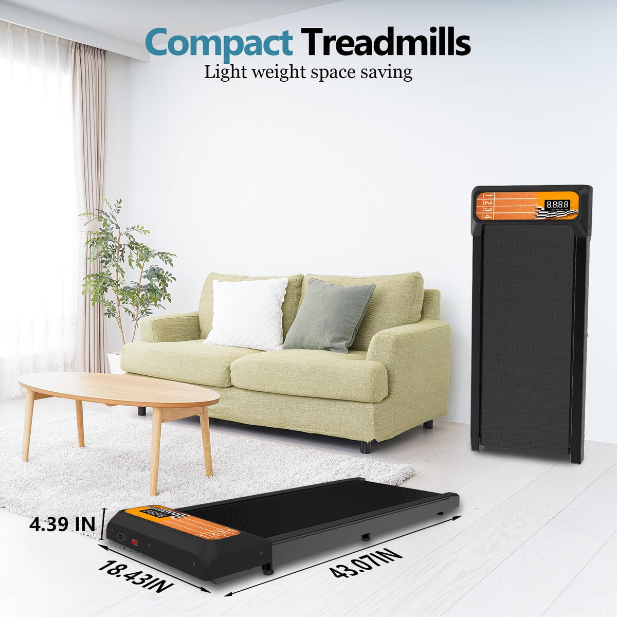 2.5 Hp Incline Walking Pad Treadmill H817251