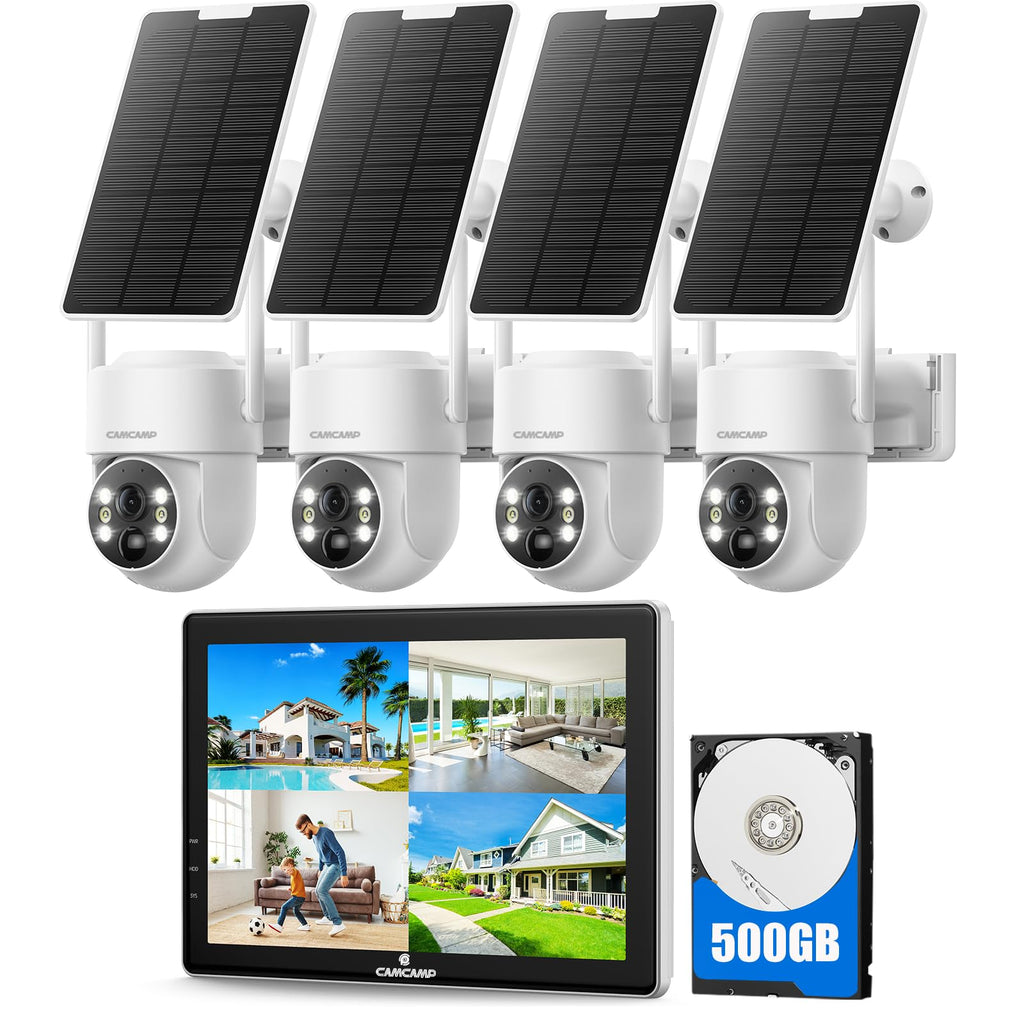 Solar Security Cameras Wireless Outdoor with 10" Monitor E351169