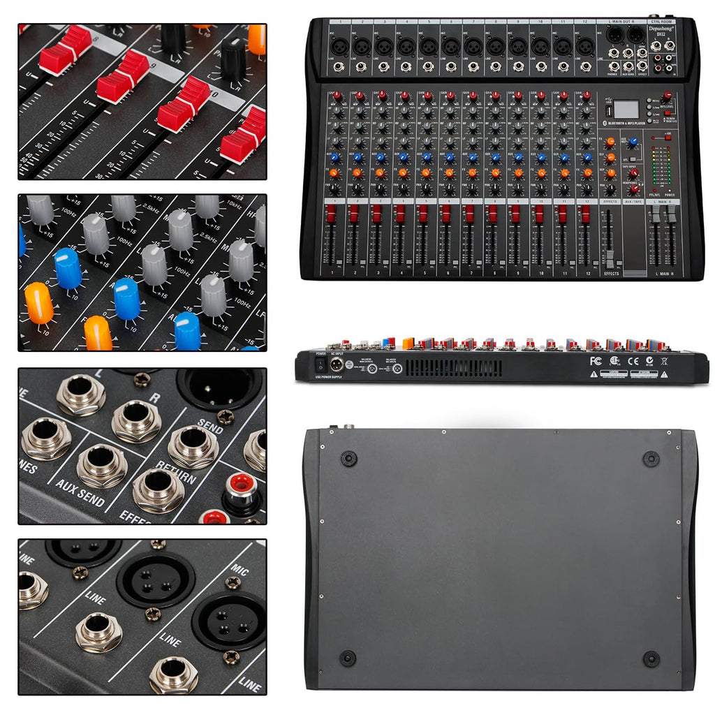 12 Channel Black USB Audio Mixer G1814