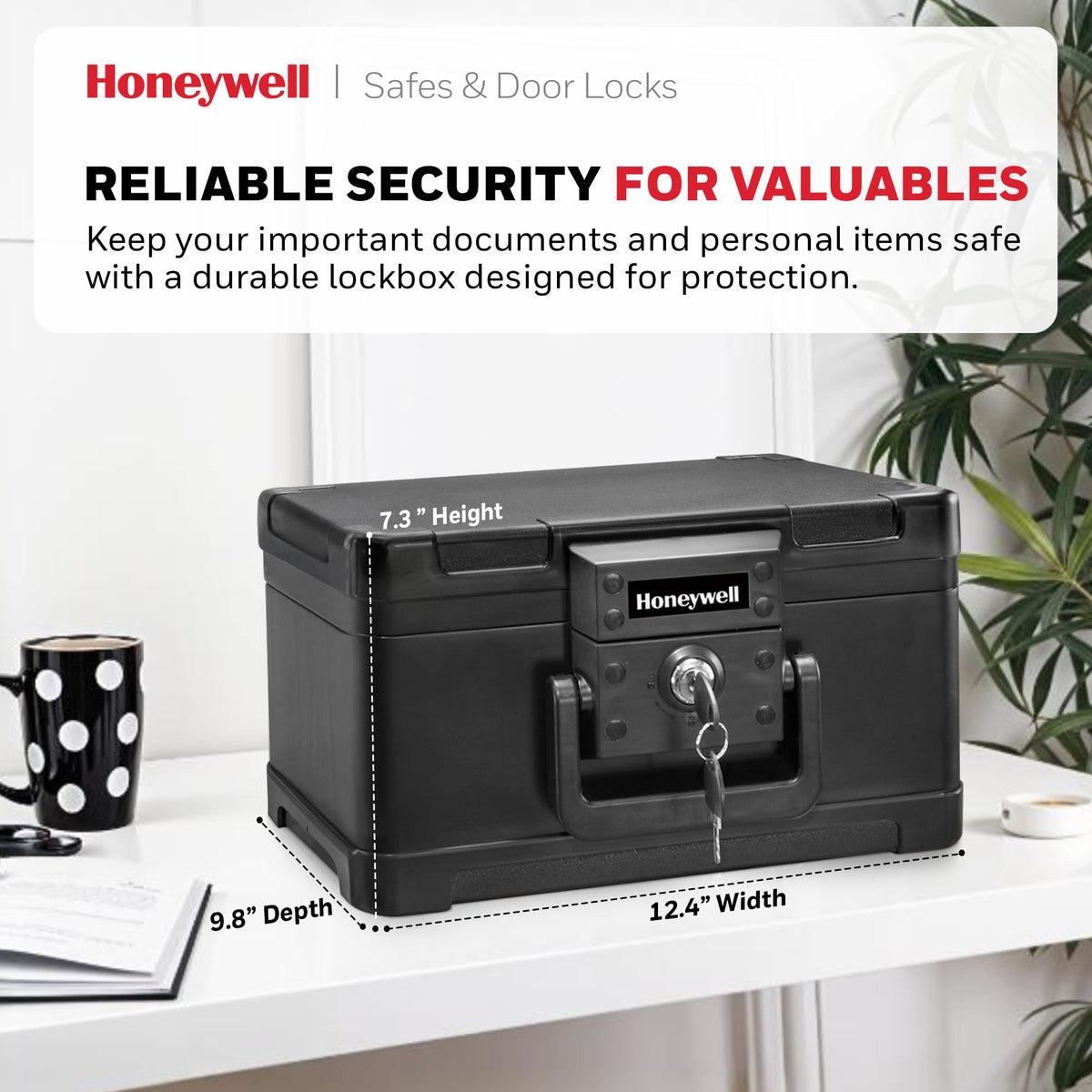Small Black ABS Plastic Safe with Key Lock R55040