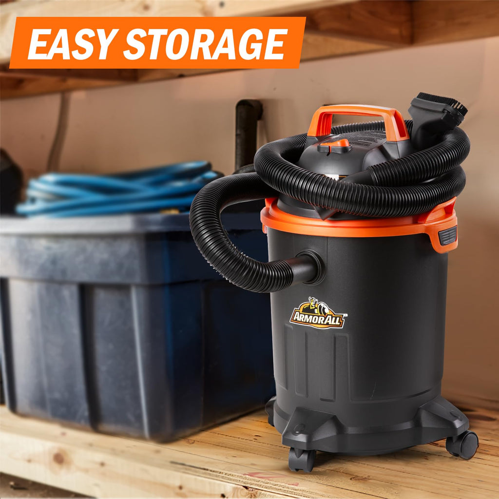 4 Gallon Wet/Dry Vac 2.0 Peak HP Shop Vacuum with Nozzles & Brush S169