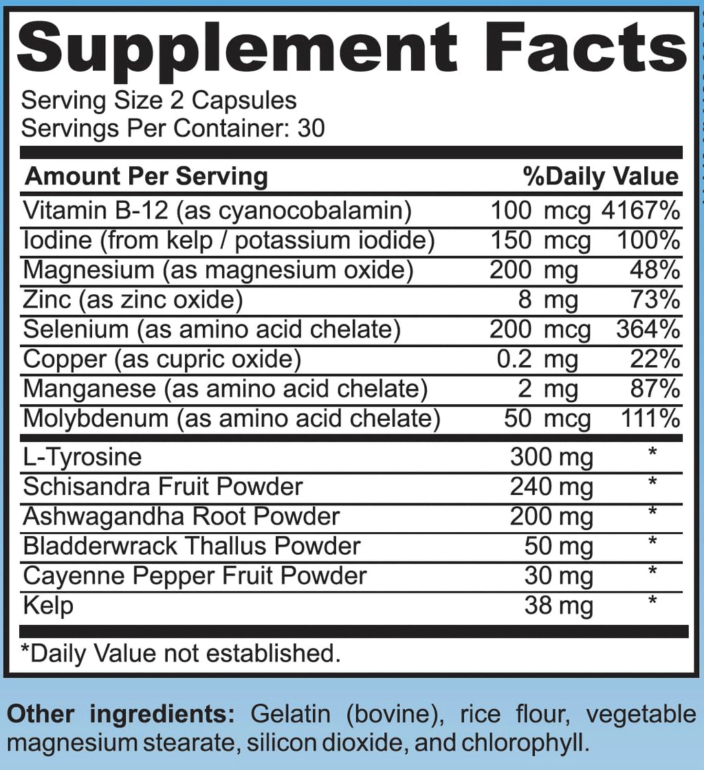 Thyroid Support Supplement Capsules B6966
