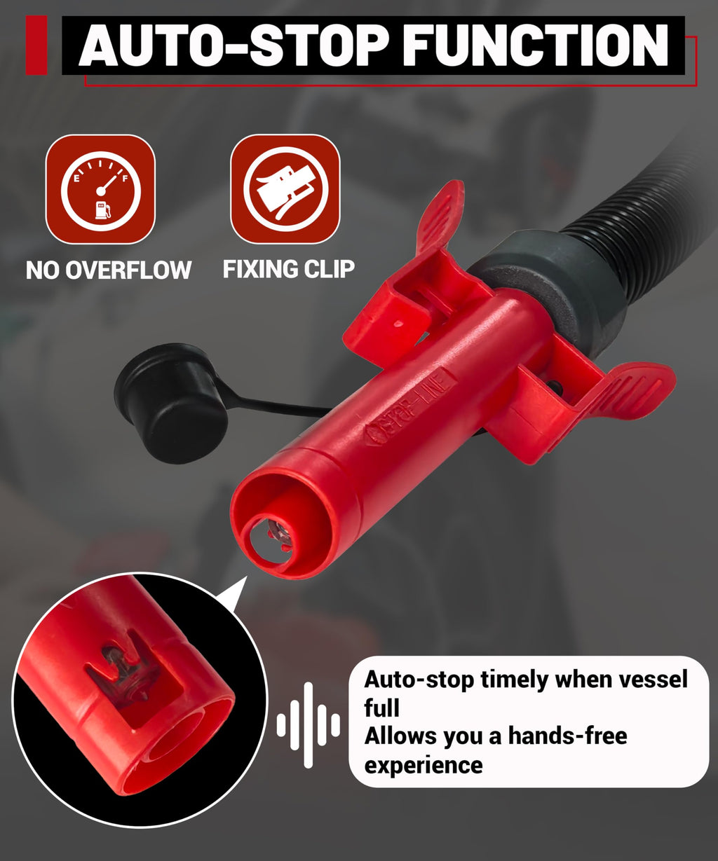 Battery Powered Gas Pump 3.2GPM Auto-Stop Nozzle 51 IN Hose X327326