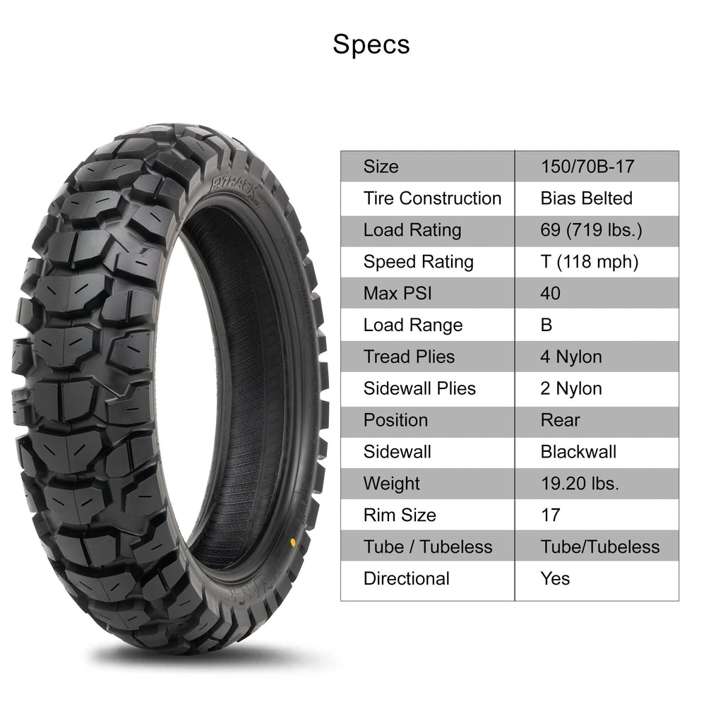 150/70B-17 Adventure Motorcycle Tire M4358
