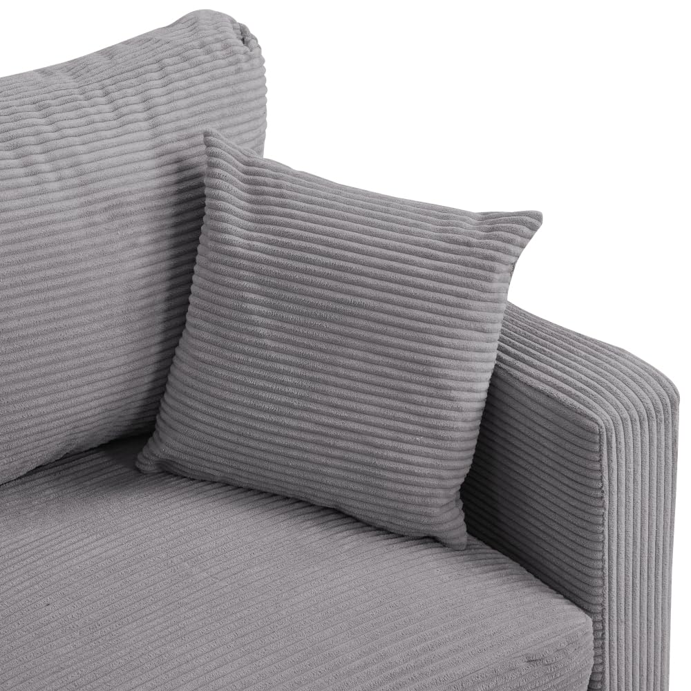 Light Gray 2 Seat Upholstered Sofa T81060