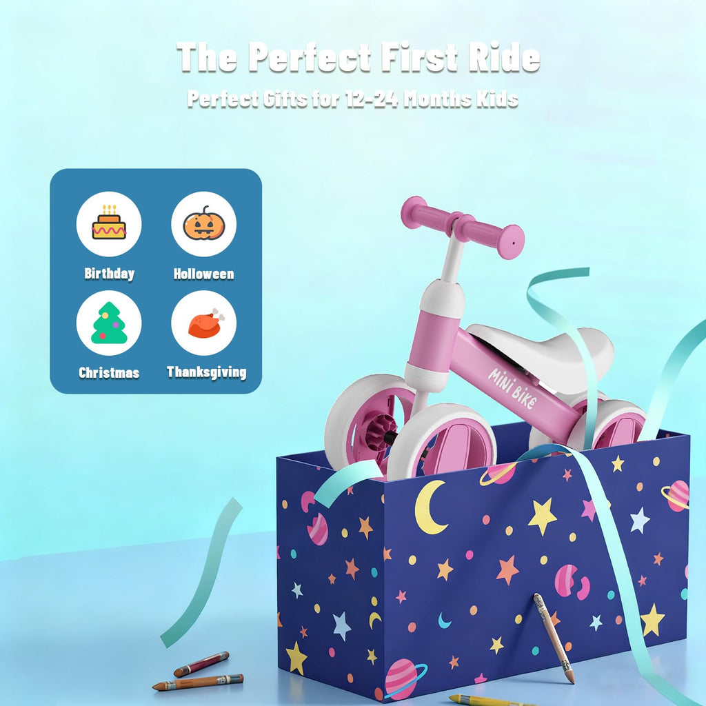 Balance Bike 4 Silent Wheels Soft Seat V926