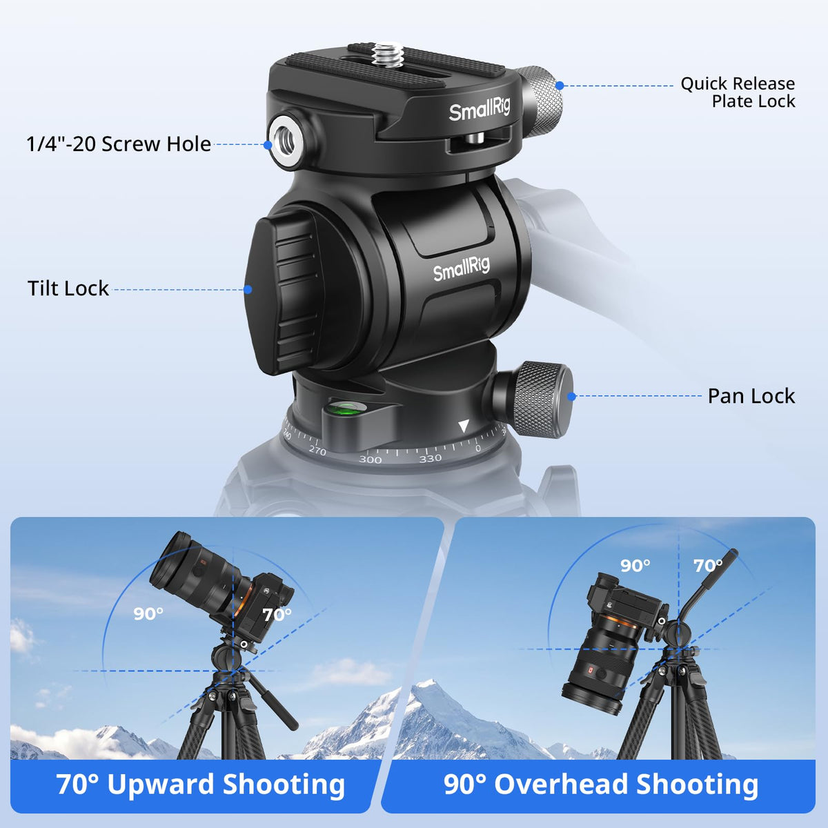 Carbon Fiber Compact Travel Tripod with Fluid Head I11676