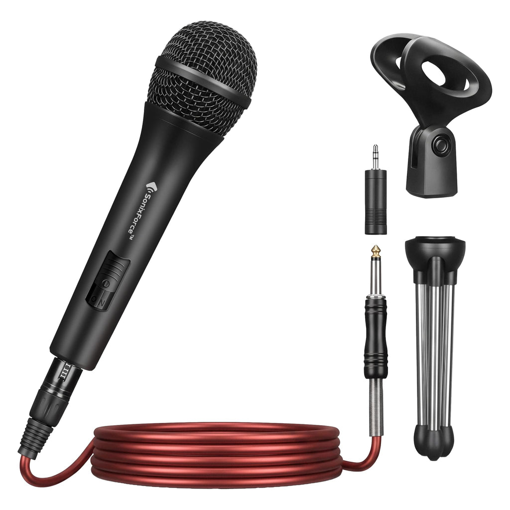 Dynamic Handheld Vocal Microphone with XLR to 1/4'' Audio Cable A858886