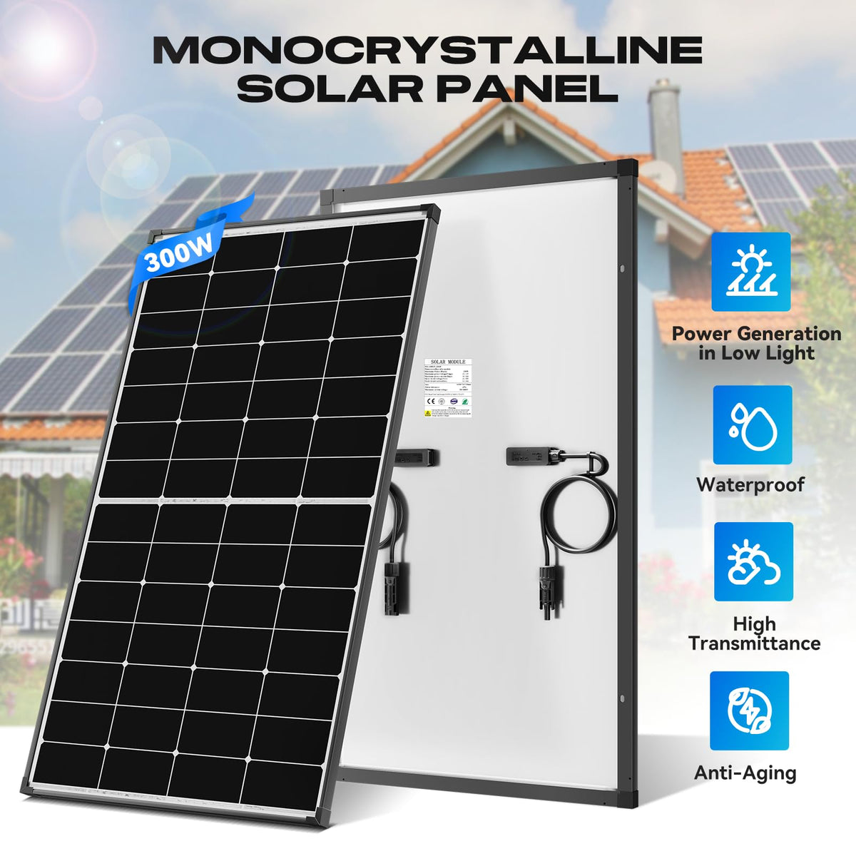 300 Watt Monocrystalline Solar Panel A60457