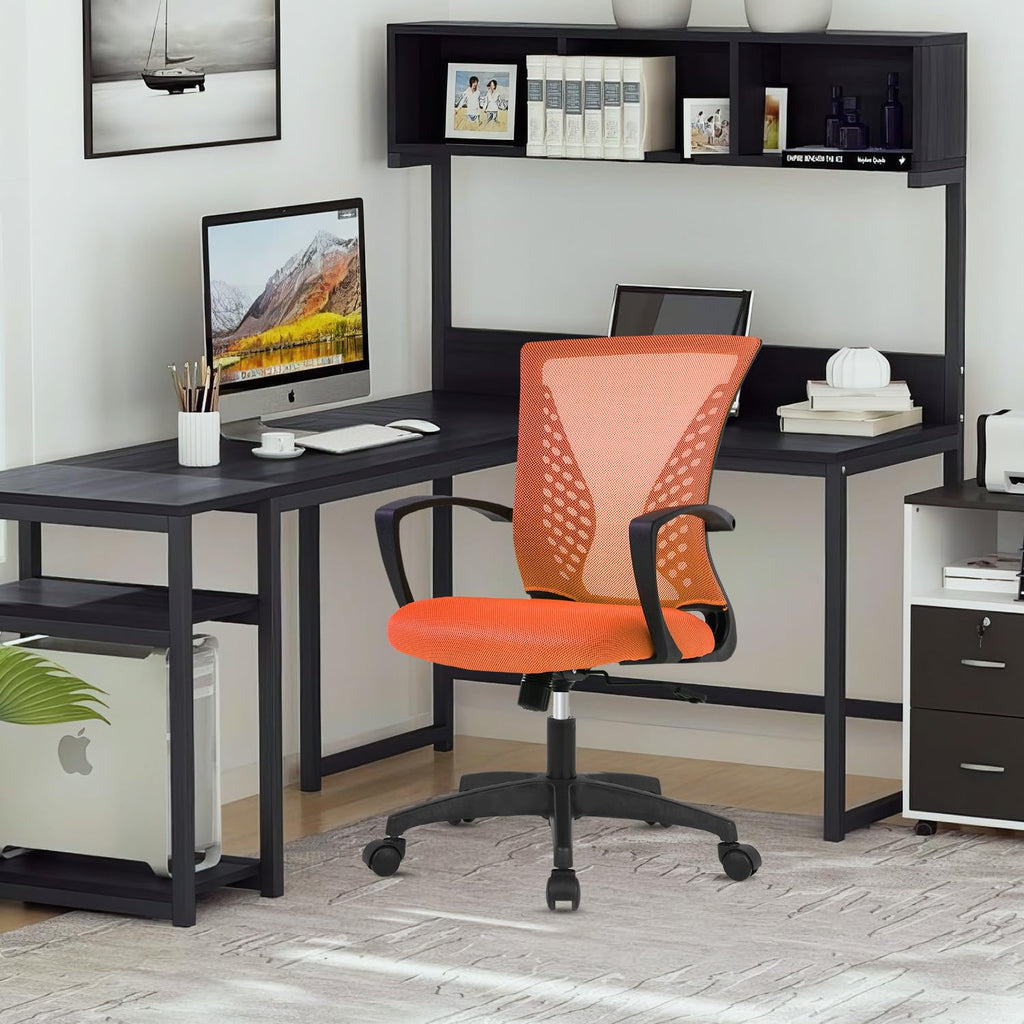Orange Ergonomic Office Desk Chair with Armrest G244546