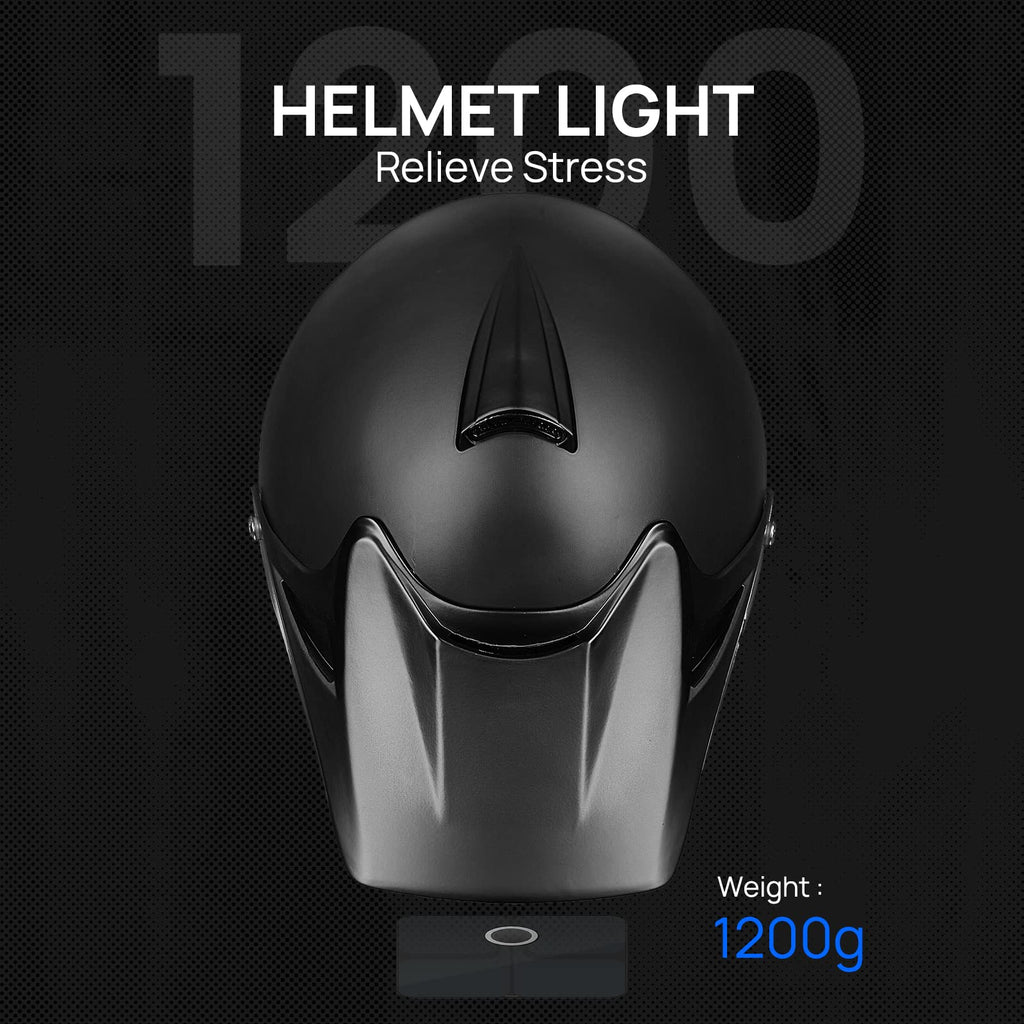 Youth Kids Full Face Motocross Helmet Matte Black S8012