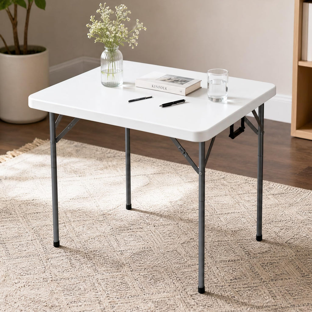 White Square Folding Card Table P86367