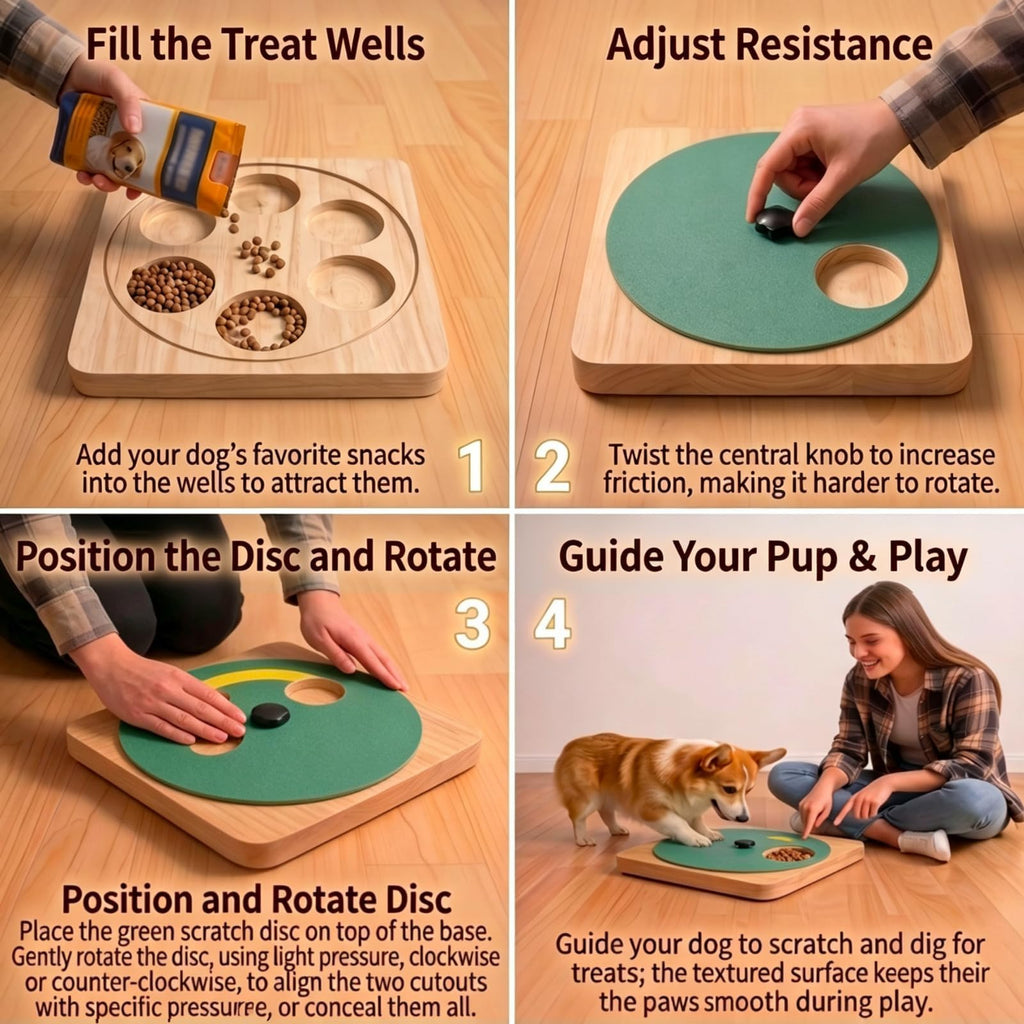 Dog Nail Scratch Board with Treat Box I91111