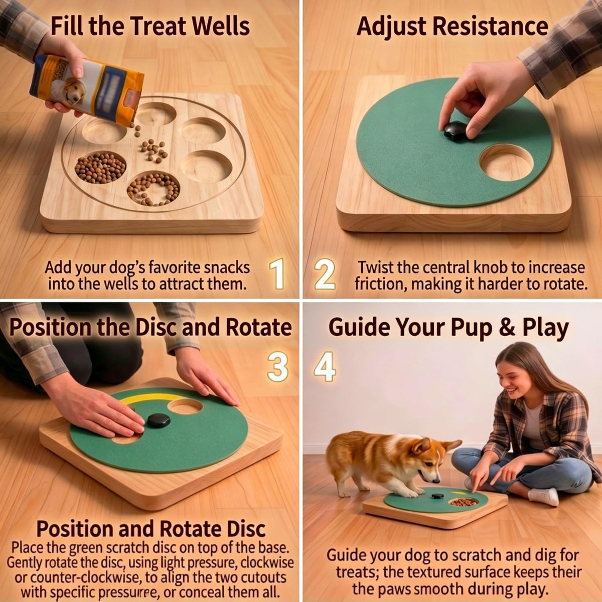Dog Nail Scratch Board with Treat Box I91111