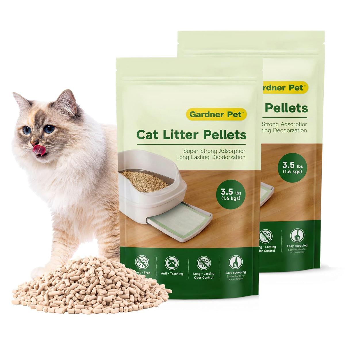 Non-Clumping Zeolite Cat Litter Pellets 7Lbs U710