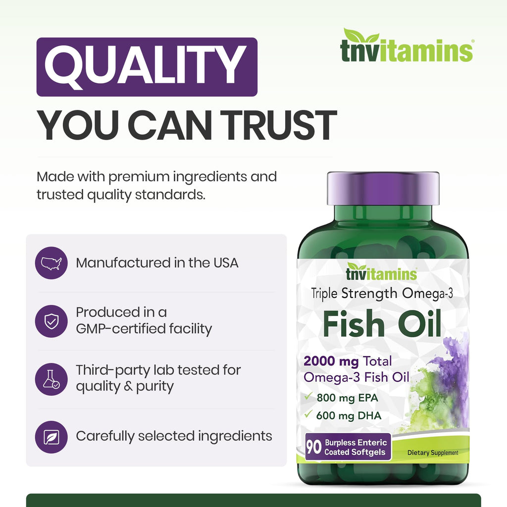 2000mg Omega-3 Fish Oil 90 Softgels S456526
