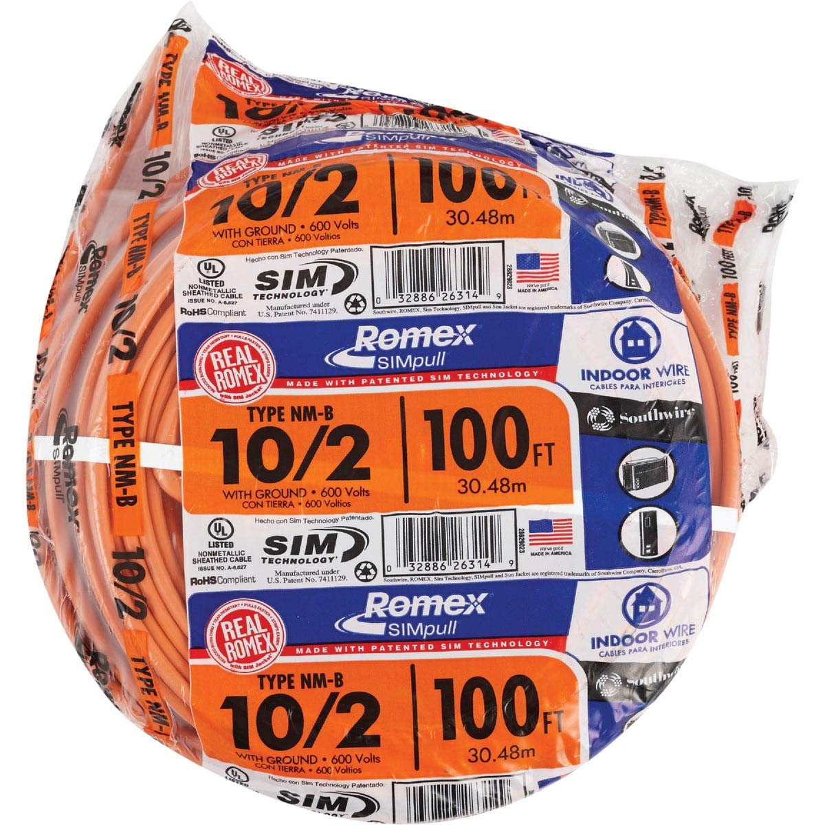 100' 10/2 NMB W/G Cable L544