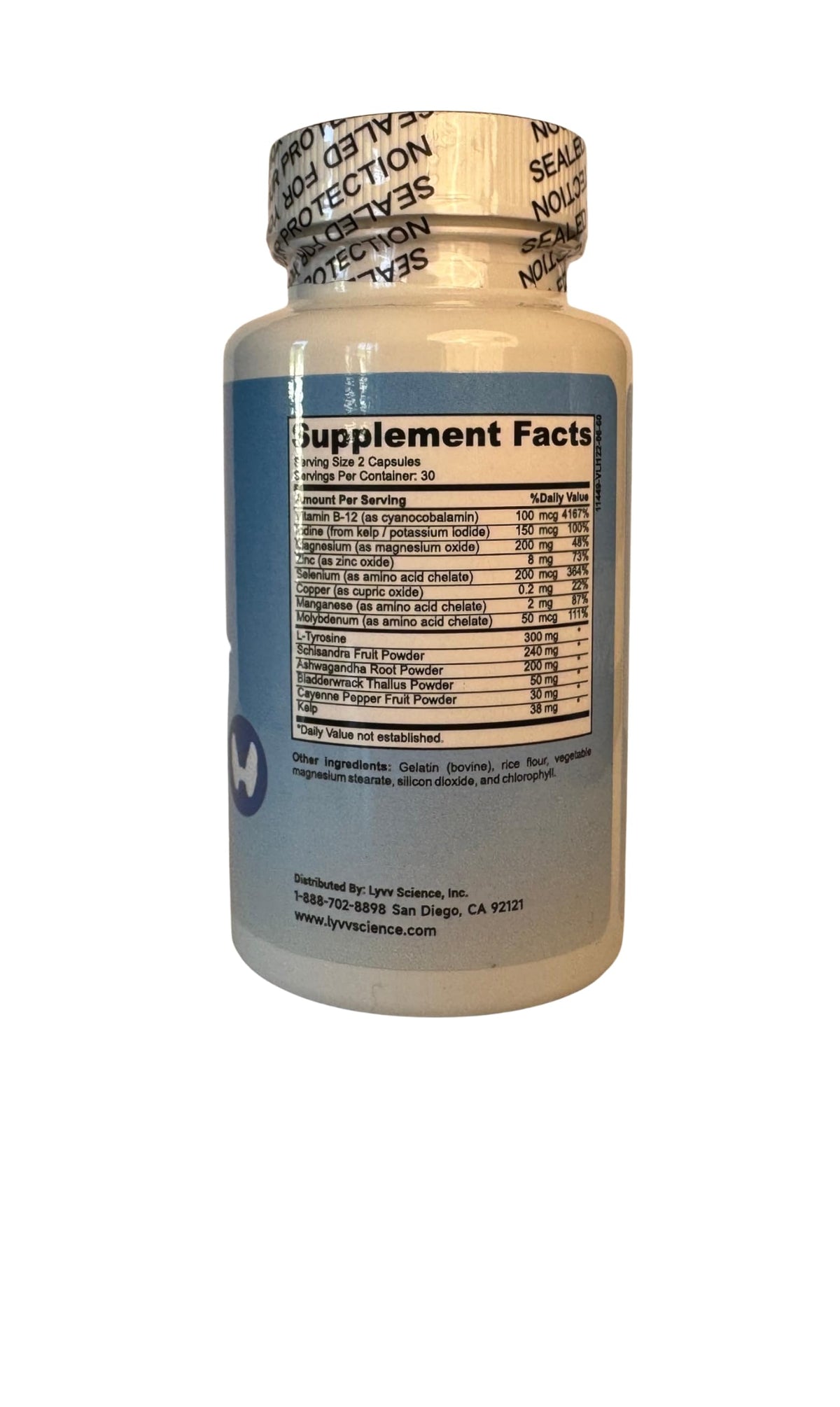 Thyroid Support Supplement Capsules B6966