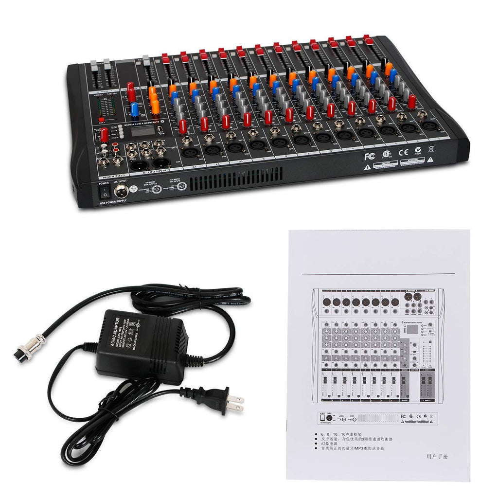 12 Channel Black USB Audio Mixer G1814