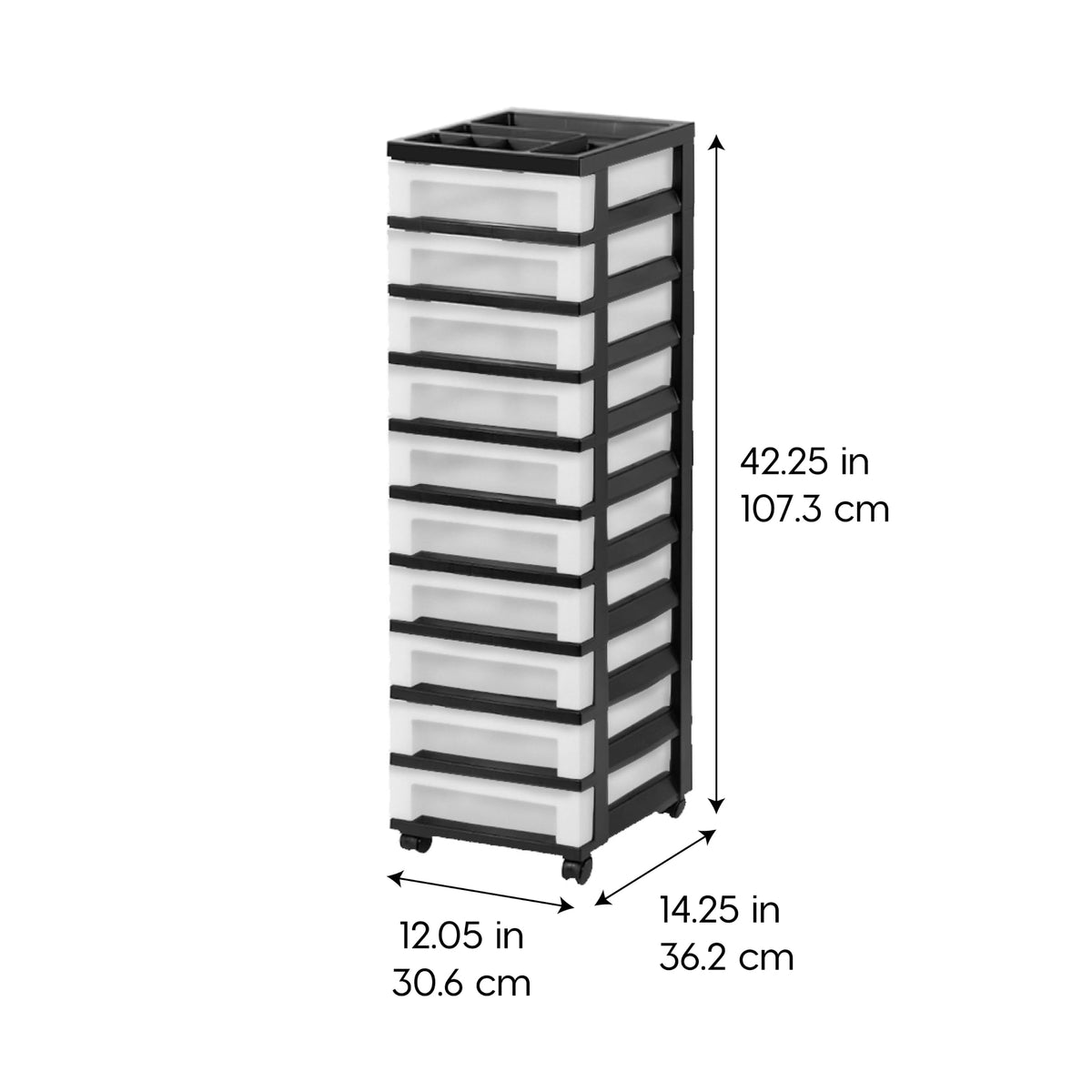 10 Drawer Rolling Storage Cart X198