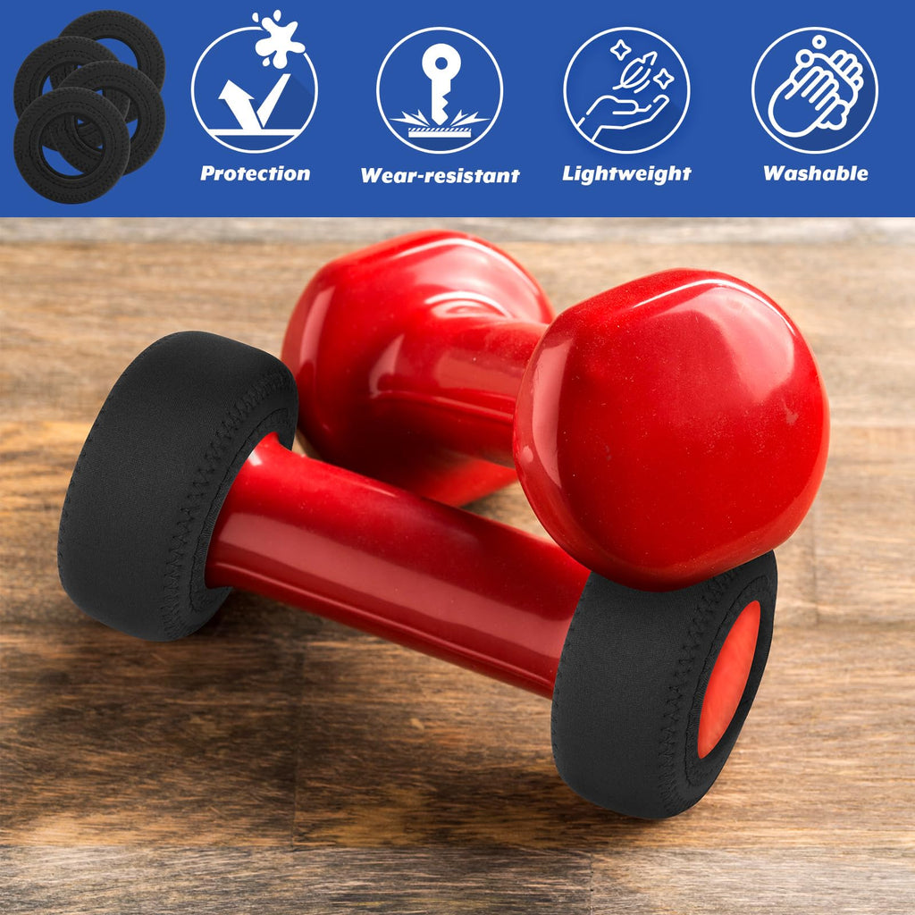 4 Pcs Neoprene Dumbbell Head Ends Protector Cover B64261