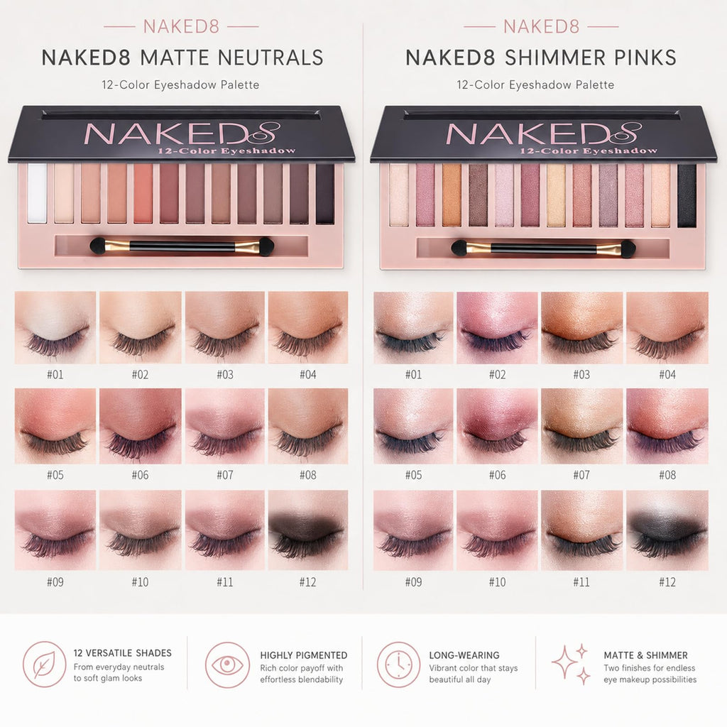 2 Pack Shimmer & Matte Eyeshadow Palette E597