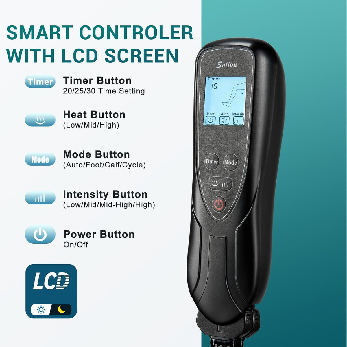 Air Compression Leg Massager with Heat V35533